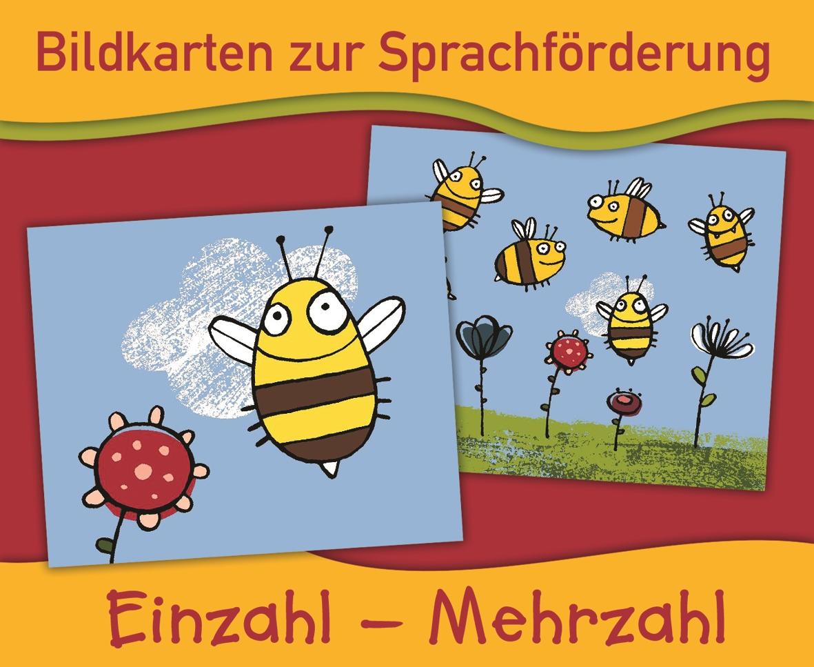 Vorderes Coverbild Bildkarten zur Sprachförderung: Einzahl - Mehrzahl