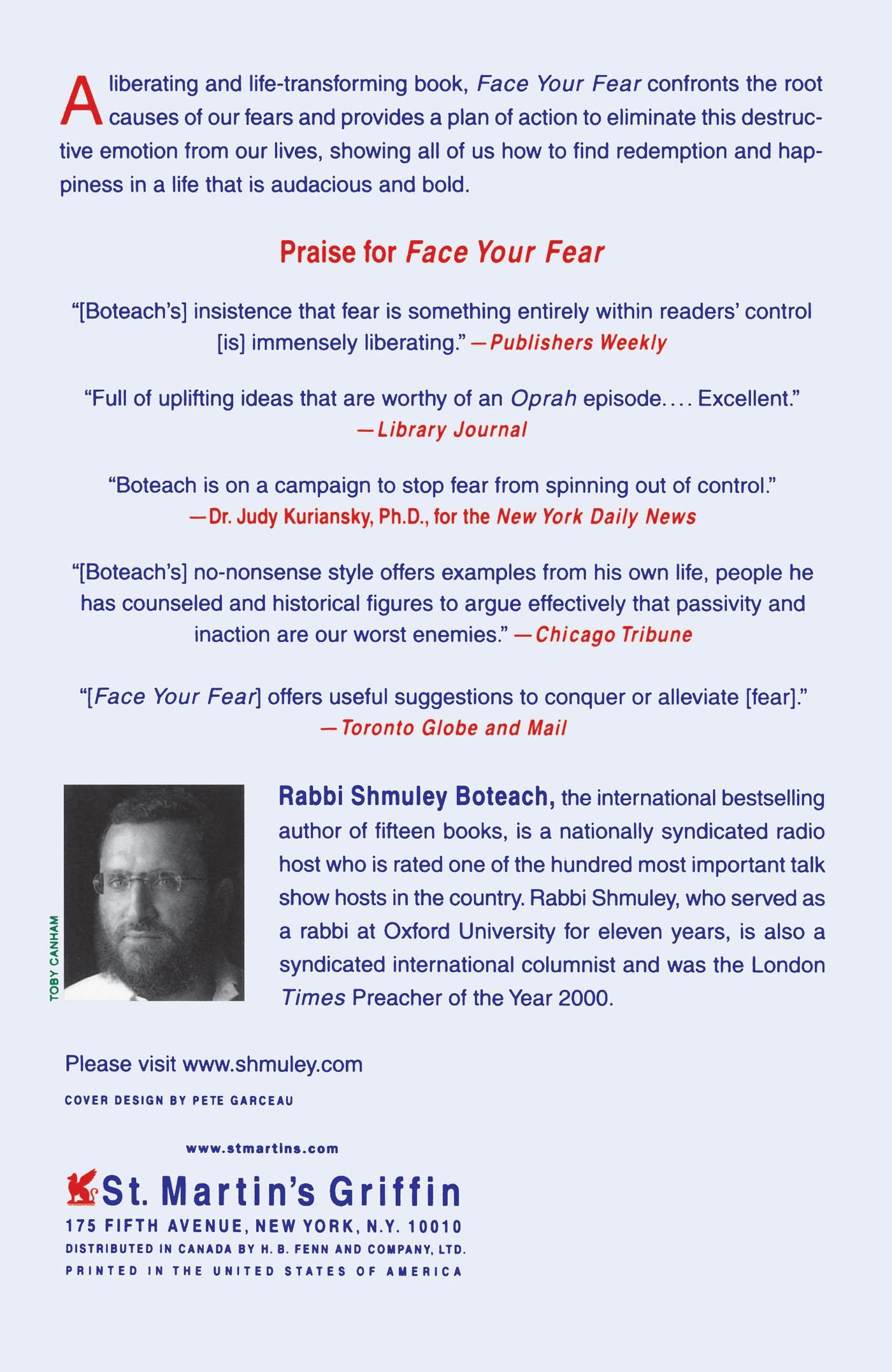 Rückseitencover Face Your Fear