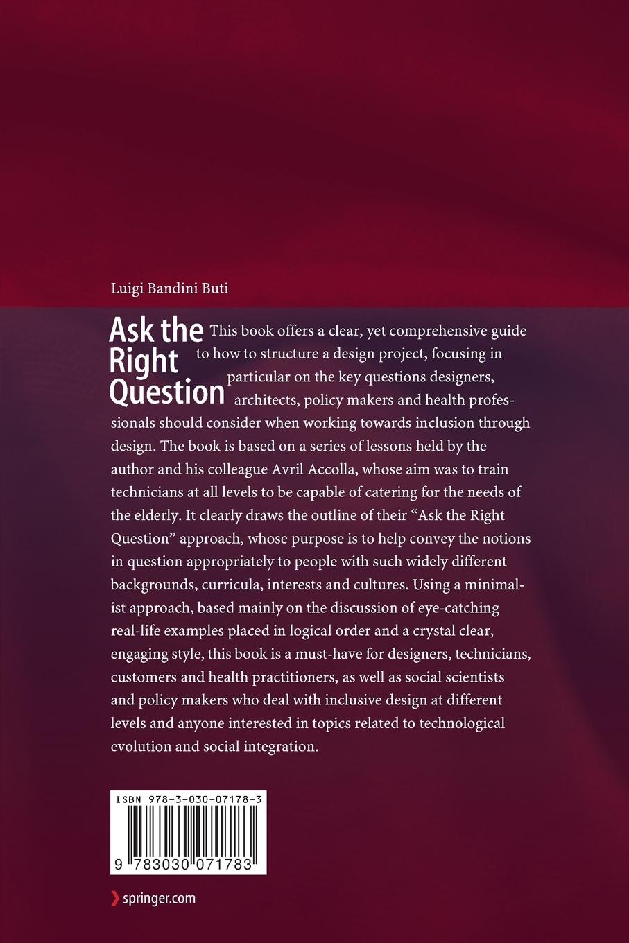 Rückseitencover Ask the Right Question