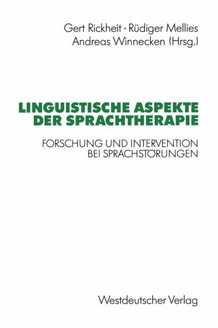 Vorderes Coverbild Linguistische Aspekte der Sprachtherapie
