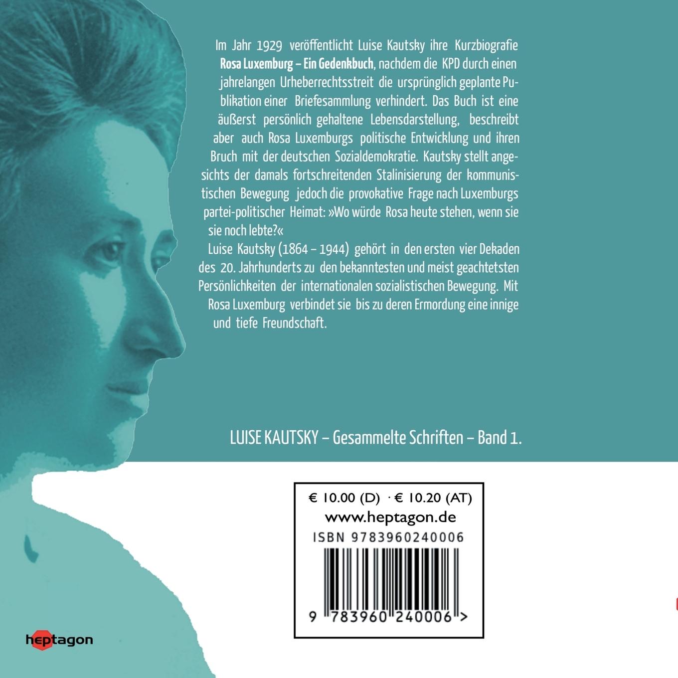 Rückseitencover Rosa Luxemburg