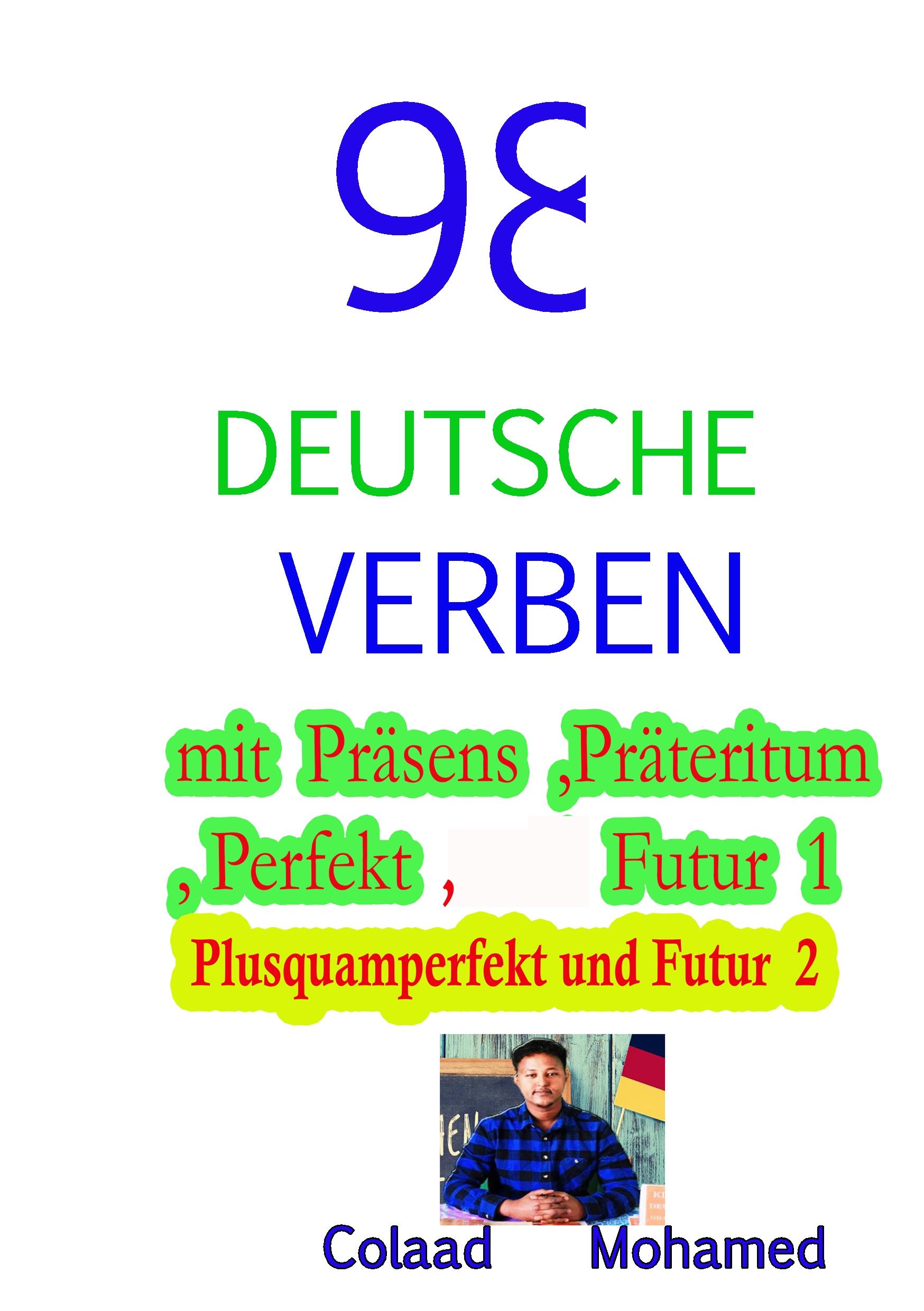 Vorderes Coverbild 98   DEUTSCHE   VERBEN  MIT PRÄSENS ,PRÄTERITUM ....