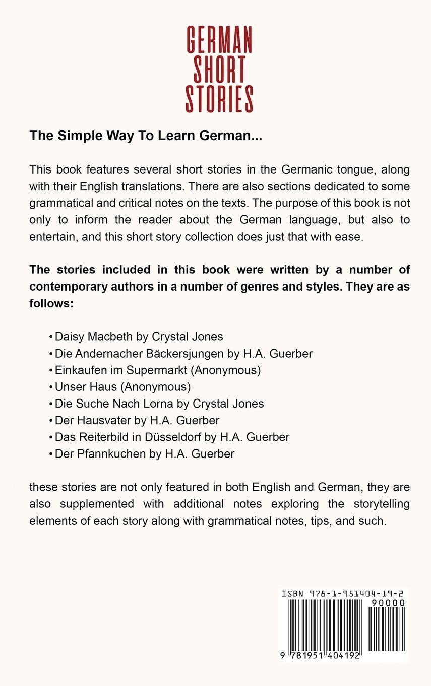 Rückseitencover German Short Stories