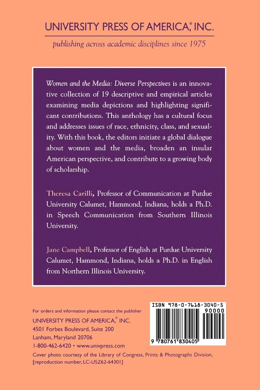 Rückseitencover Women and the Media