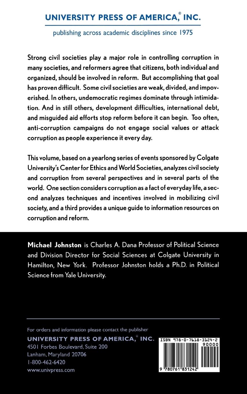 Rückseitencover Civil Society and Corruption