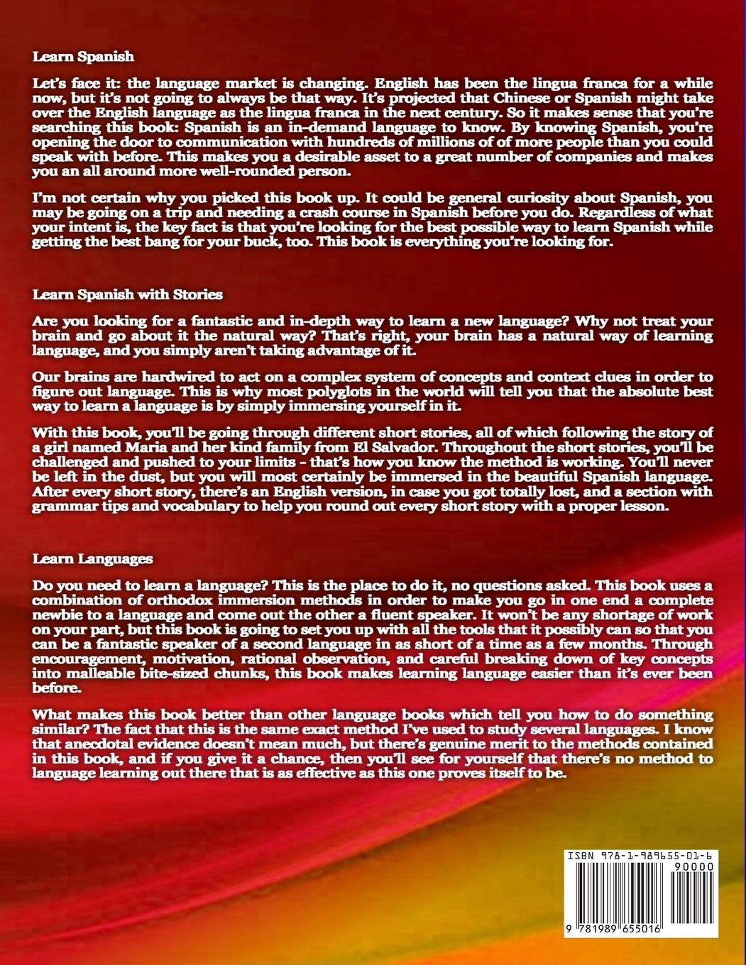 Rückseitencover Learn Spanish, Learn Spanish with Short Stories