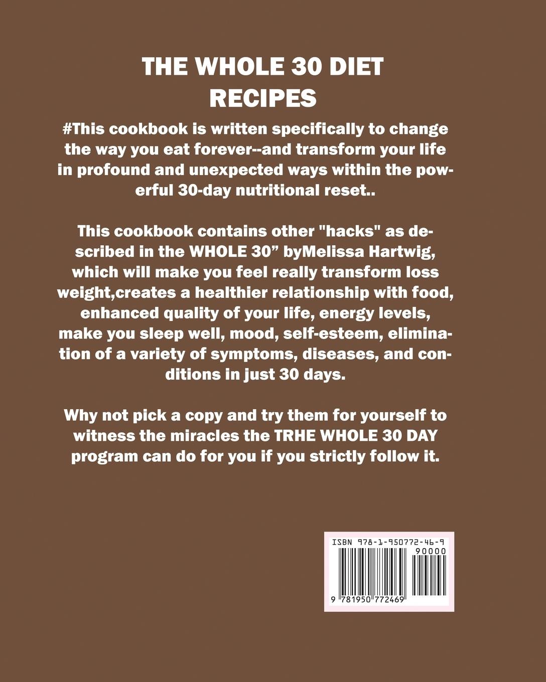Rückseitencover MY WHOLE 30 DIET RECIPES