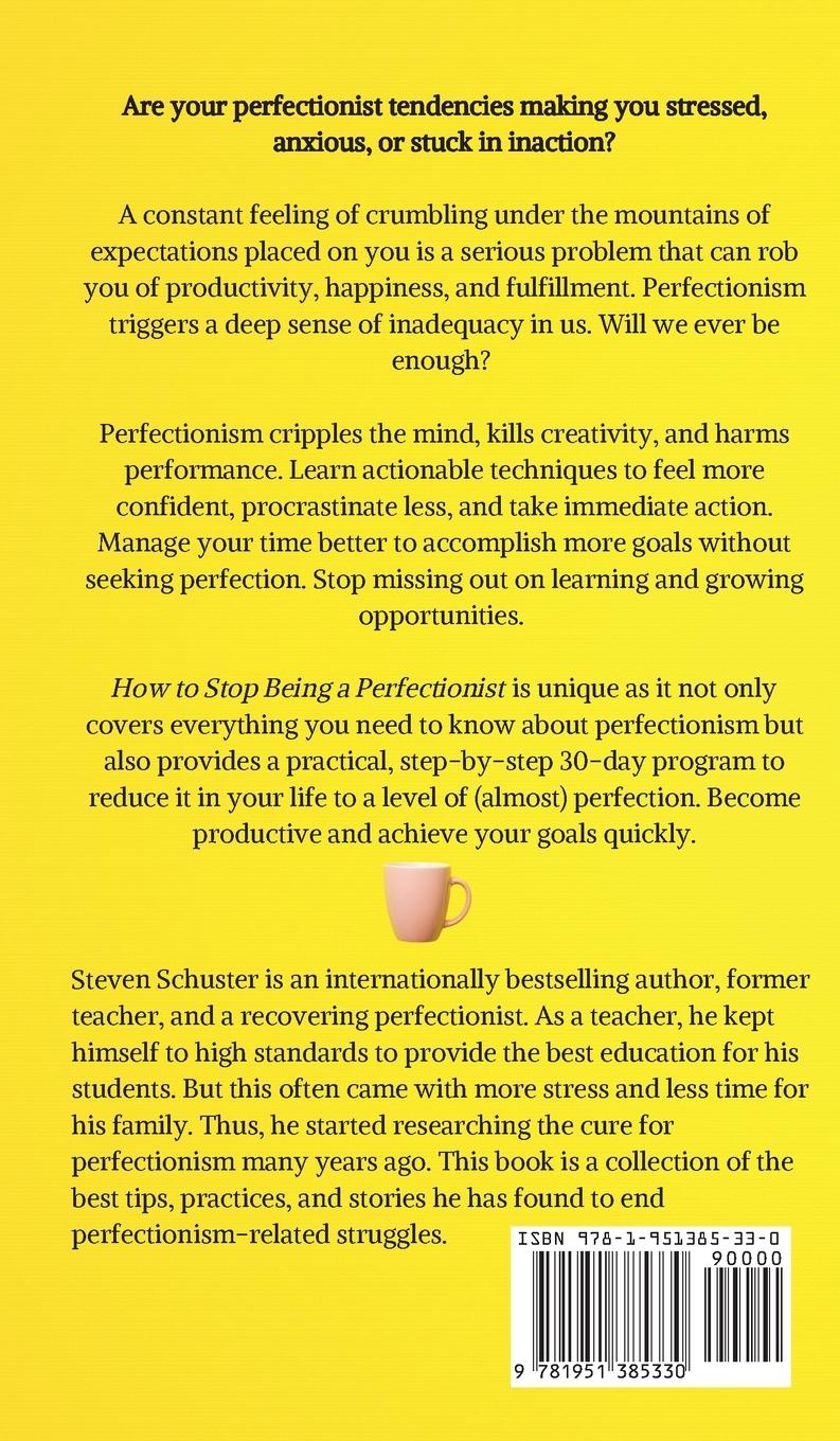 Rückseitencover How to Stop Being a Perfectionist