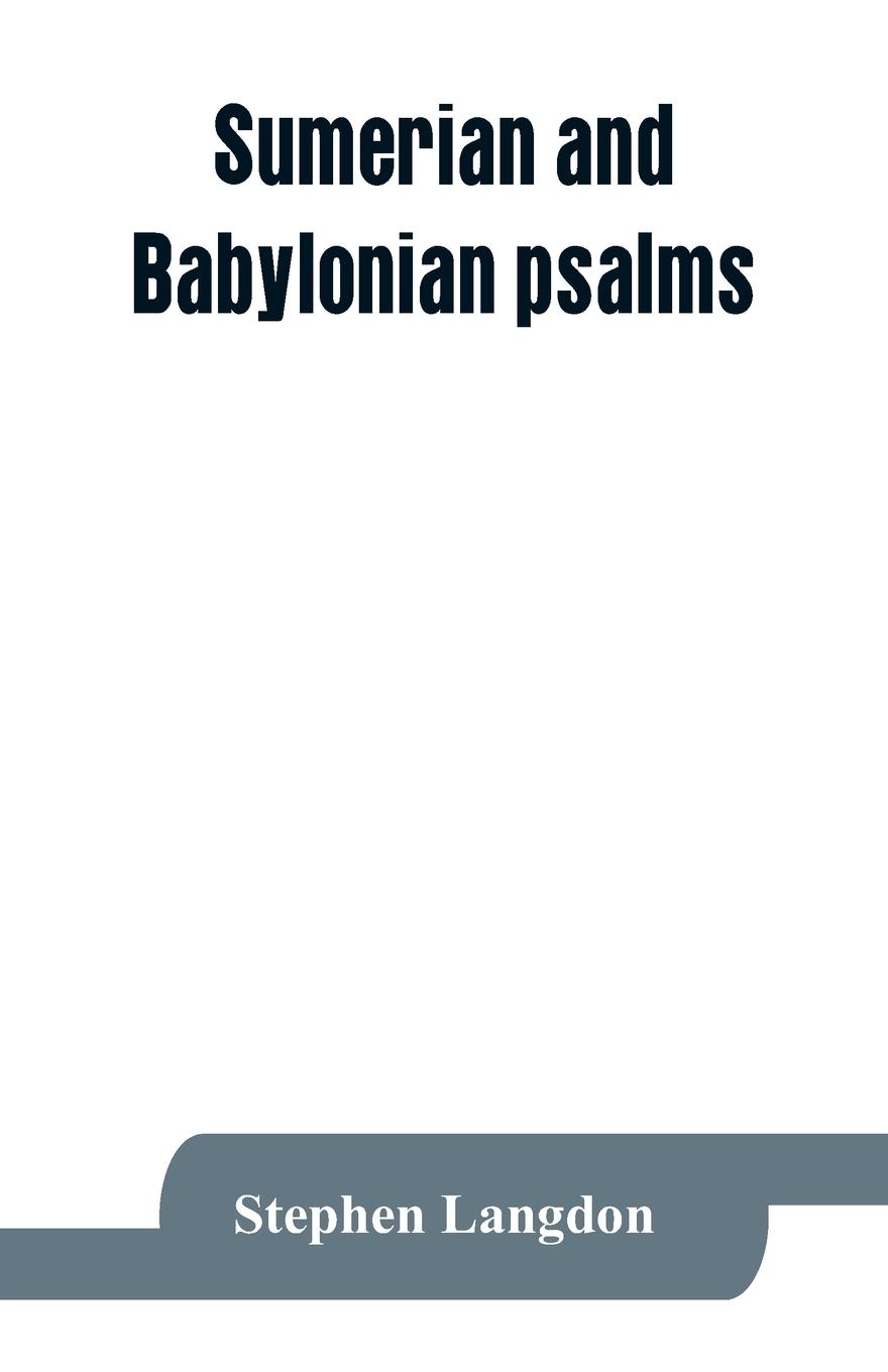 Vorderes Coverbild Sumerian and Babylonian psalms