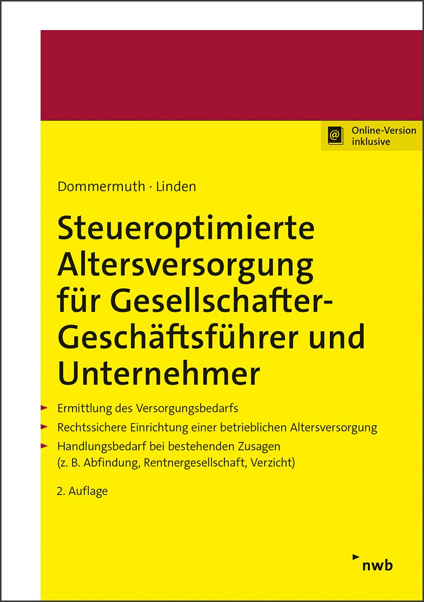 Vorderes Coverbild Steueroptimierte Altersversorgung für Gesellschafter-Geschäftsführer und Unternehmer