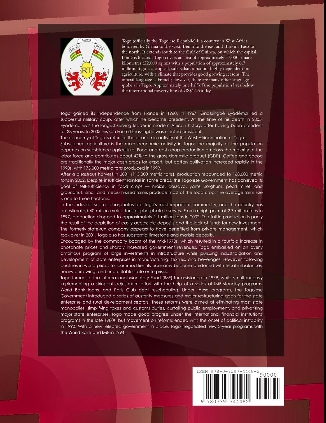 Rückseitencover Togo Country Study Guide Volume 1 Strategic Information and Developments