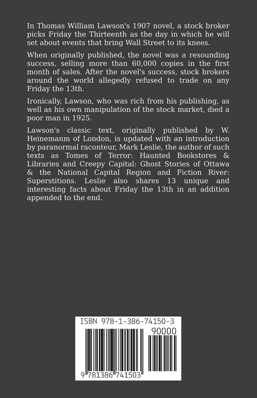 Rückseitencover Friday, the Thirteenth