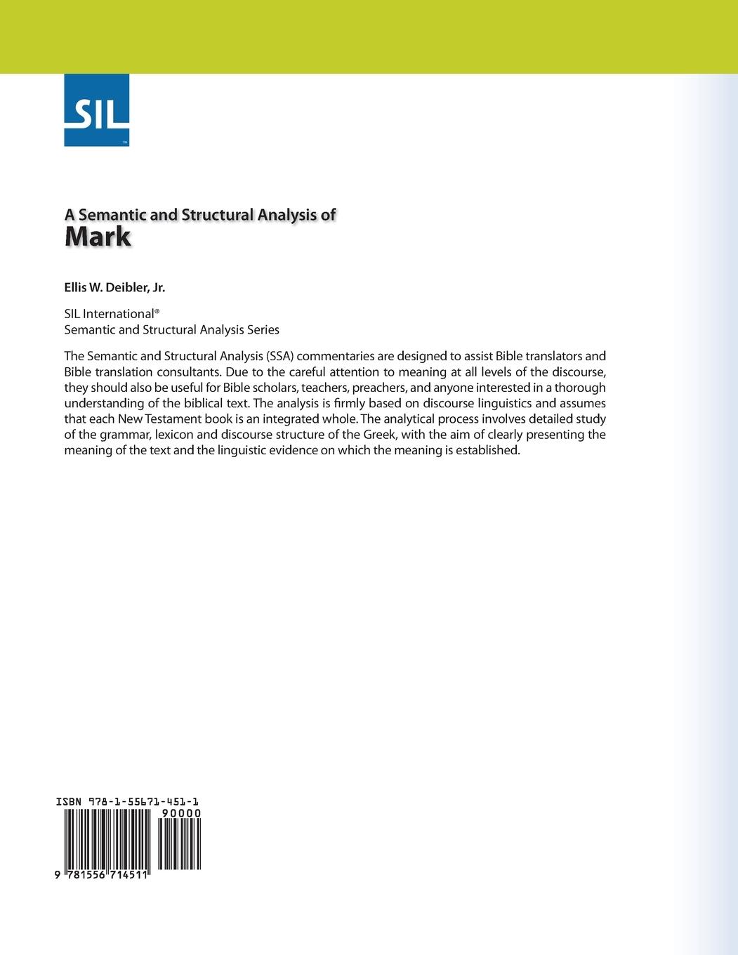 Rückseitencover A Semantic and Structural Analysis of Mark
