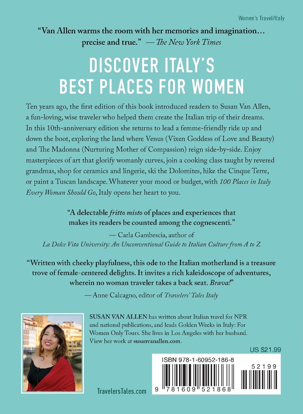 Rückseitencover 100 Places in Italy Every Woman Should Go - 10th Anniversary Edition