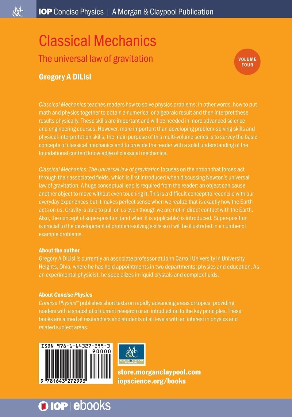 Rückseitencover Classical Mechanics, Volume 4