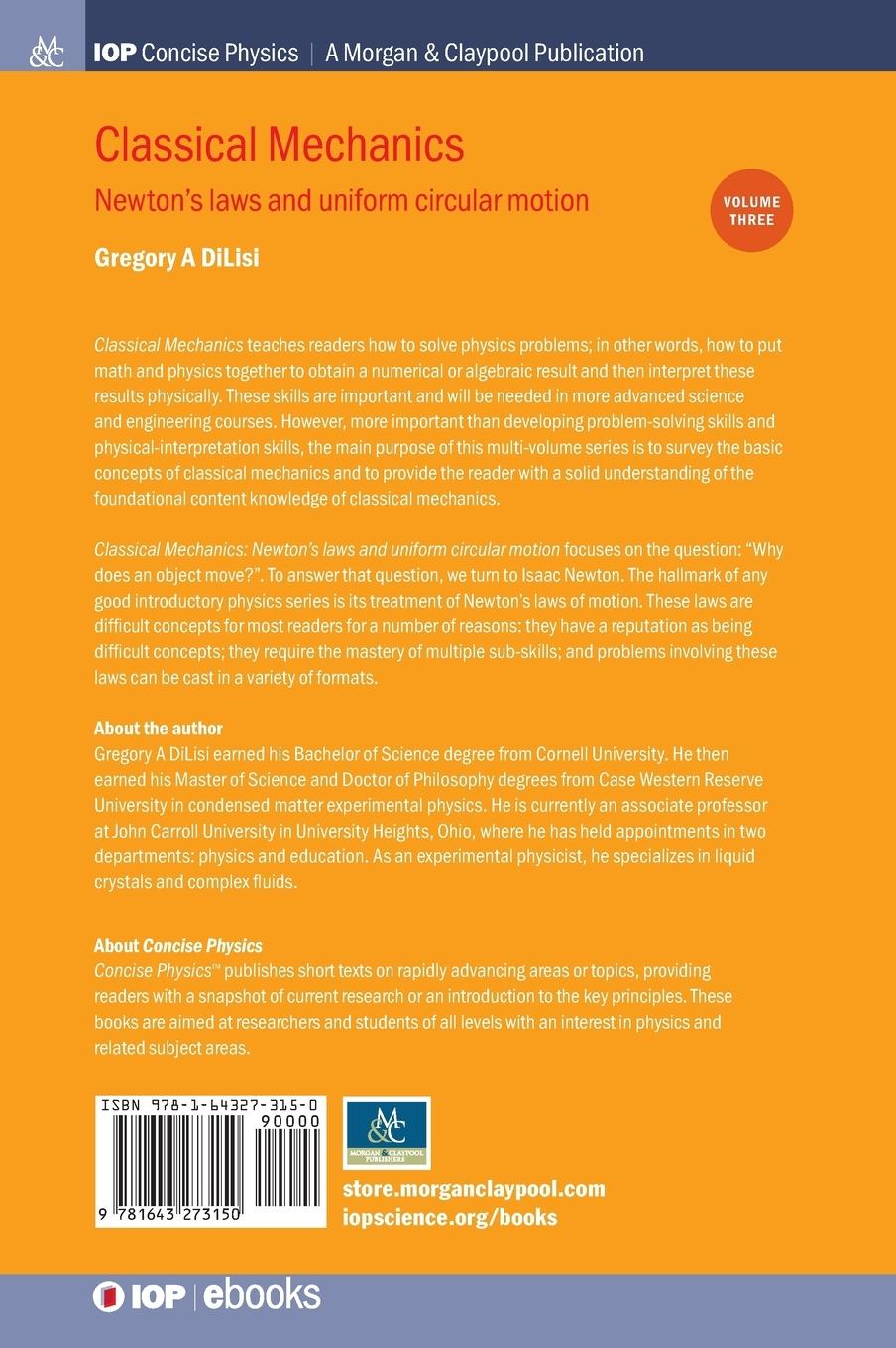 Rückseitencover Classical Mechanics, Volume 3