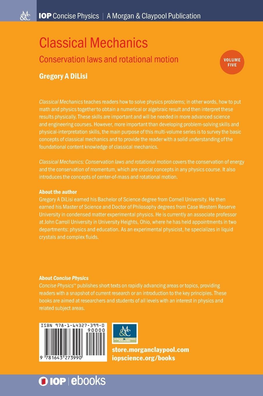 Rückseitencover Classical Mechanics, Volume 5