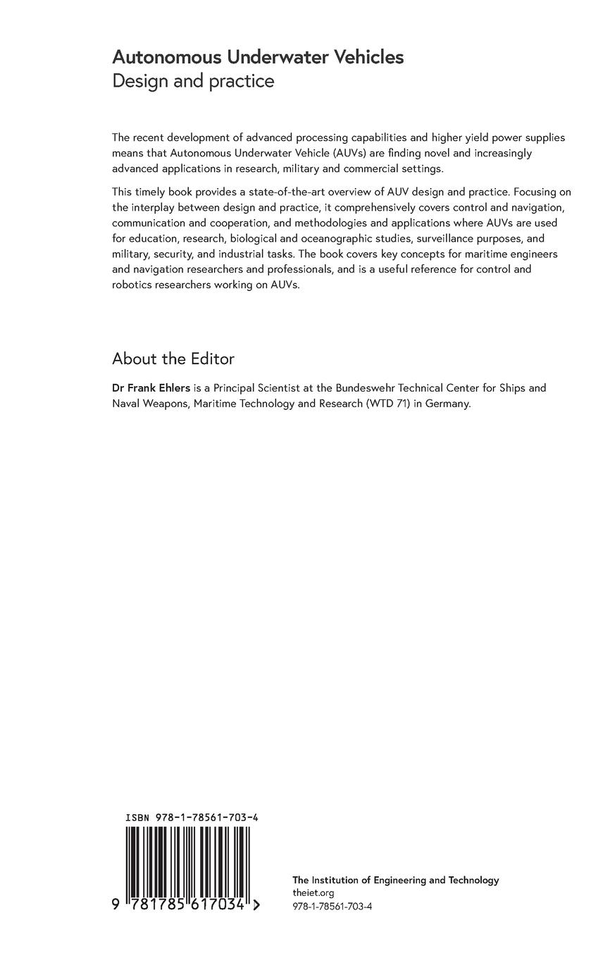 Rückseitencover Autonomous Underwater Vehicles