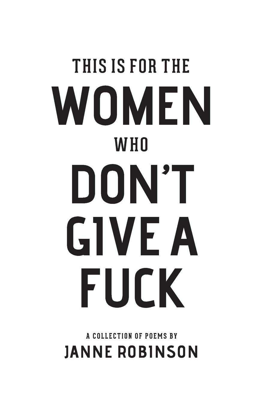 Vorderes Coverbild This Is For The Women Who Don't Give A Fuck