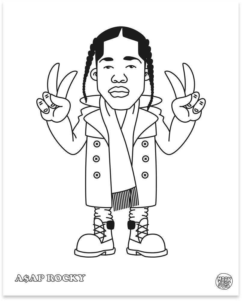 Beispielinhalt (Bild) Hip Hop Coloring Book: East Coast Edition