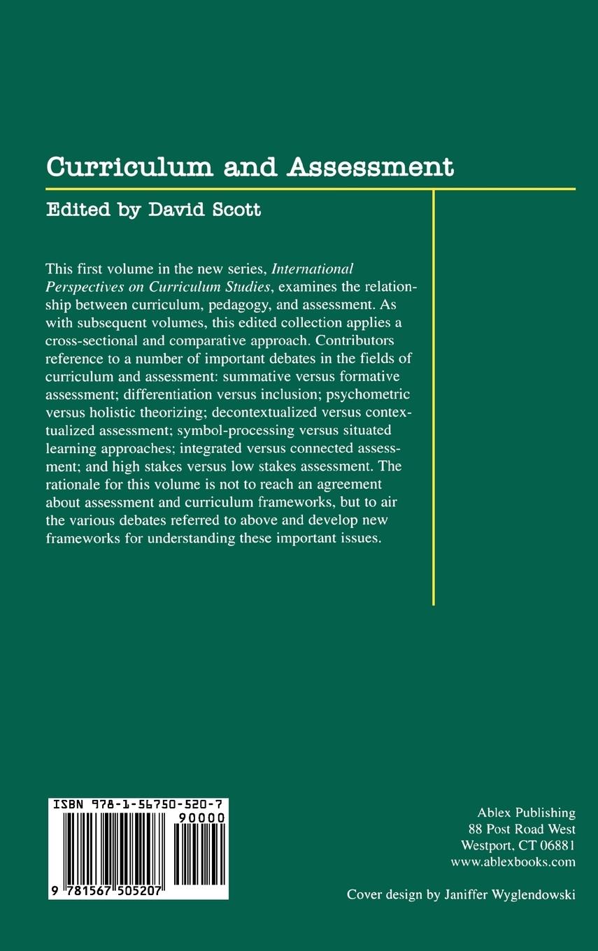 Rückseitencover Curriculum and Assessment