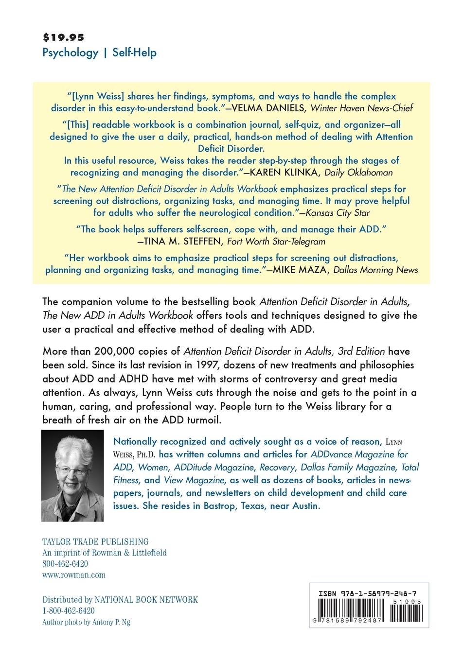 Rückseitencover The New Attention Deficit Disorder in Adults Workbook