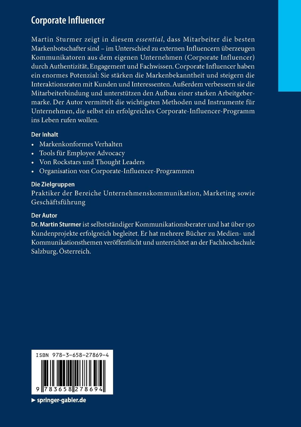 Rückseitencover Corporate Influencer