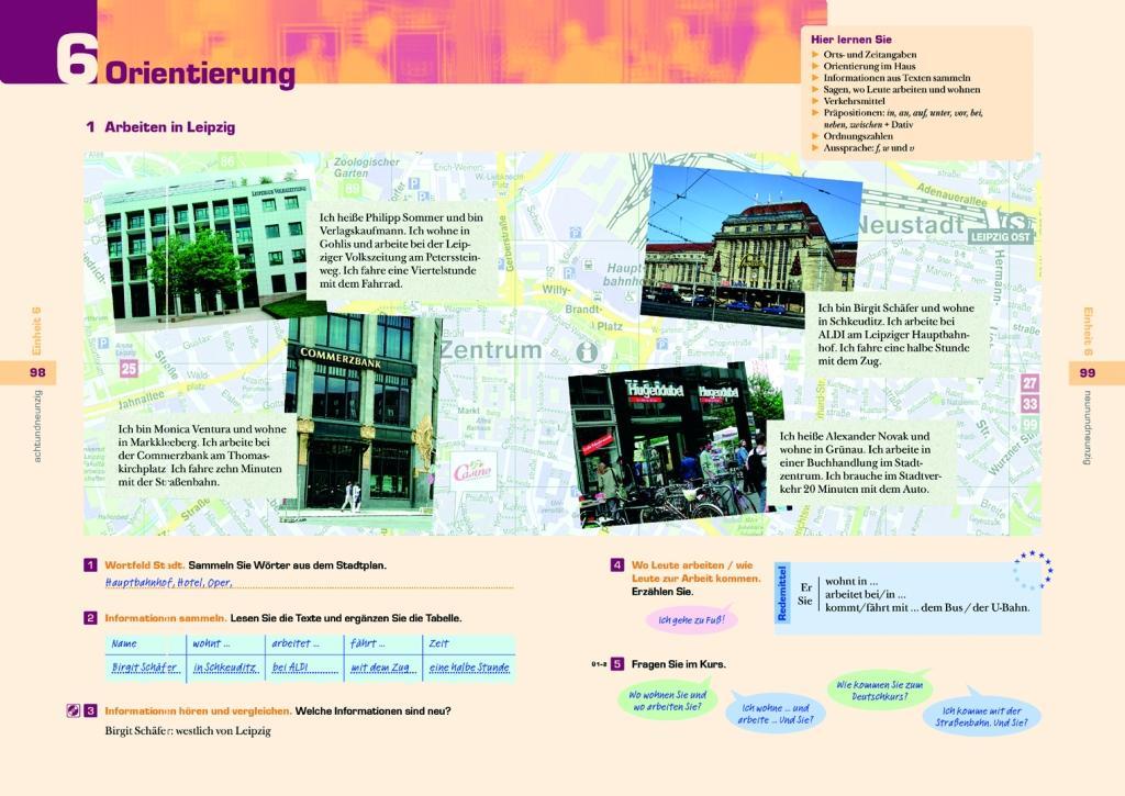 Beispielinhalt (Bild) studio d. Gesamtband 1. Kurs- und Arbeitsbuch