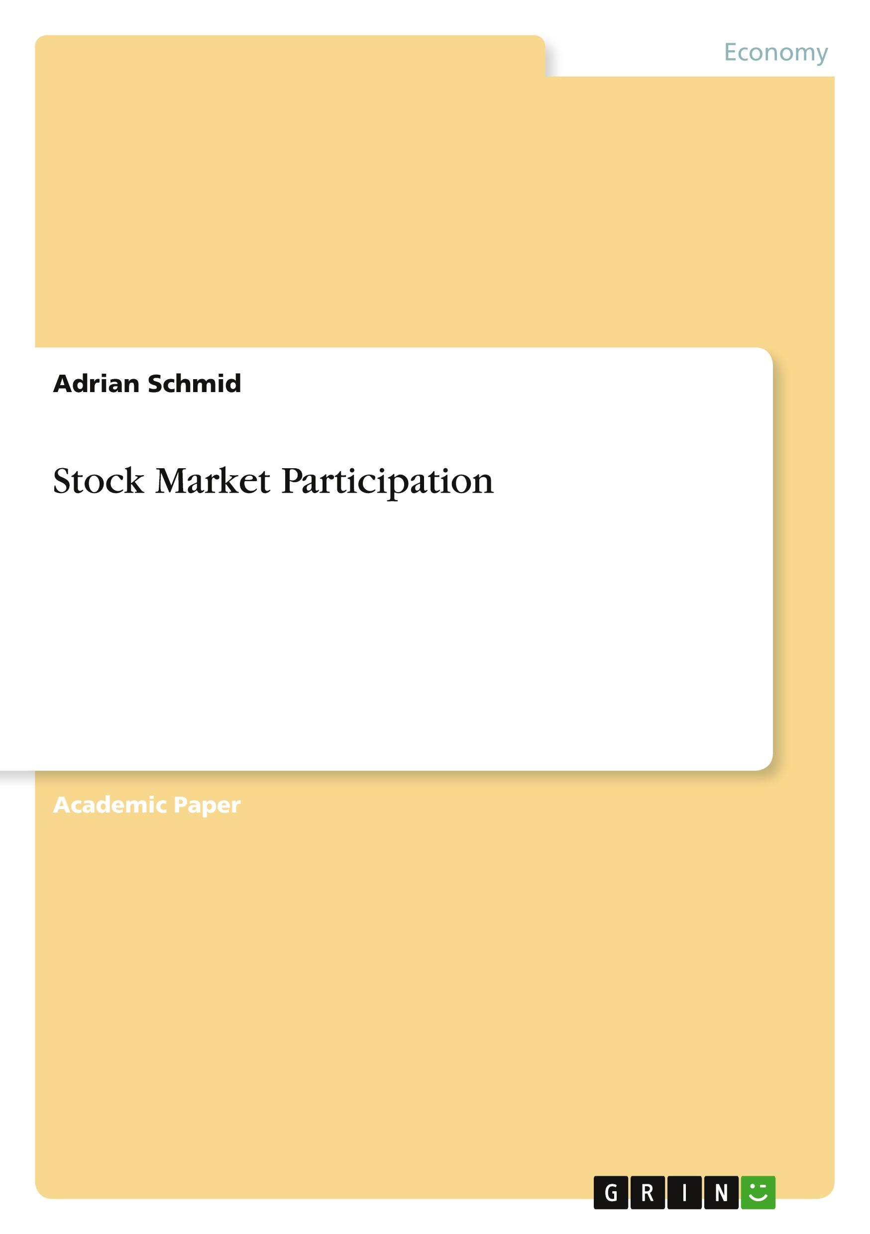 Vorderes Coverbild Stock Market Participation