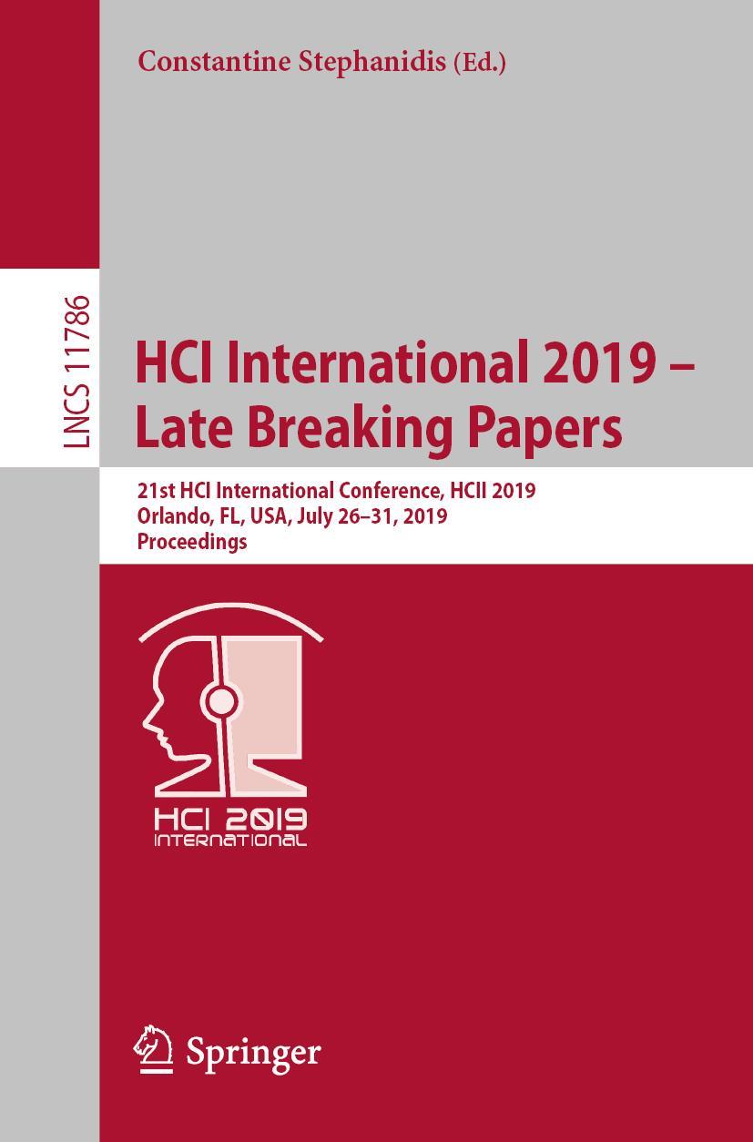 Vorderes Coverbild HCI International 2019 - Late Breaking Papers