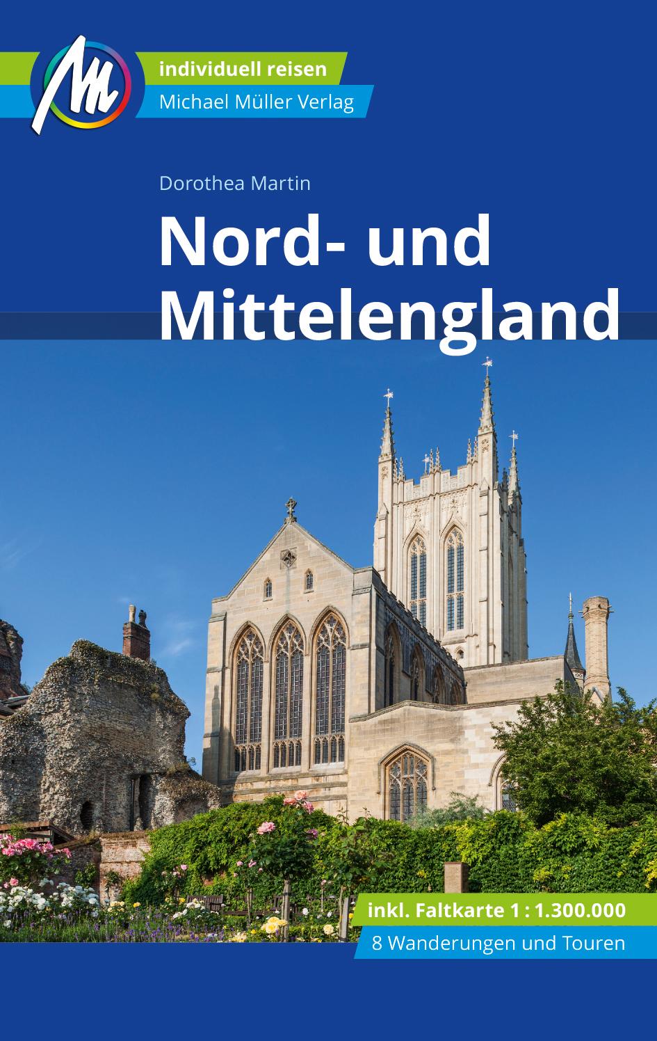 Vorderes Coverbild Nord- und Mittelengland Reiseführer Michael Müller Verlag
