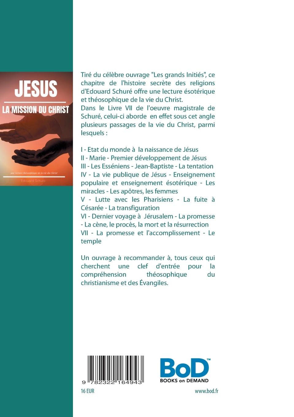 Rückseitencover Jésus : La Mission du Christ