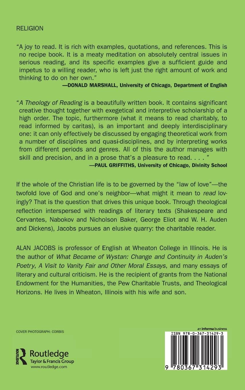 Rückseitencover A Theology Of Reading