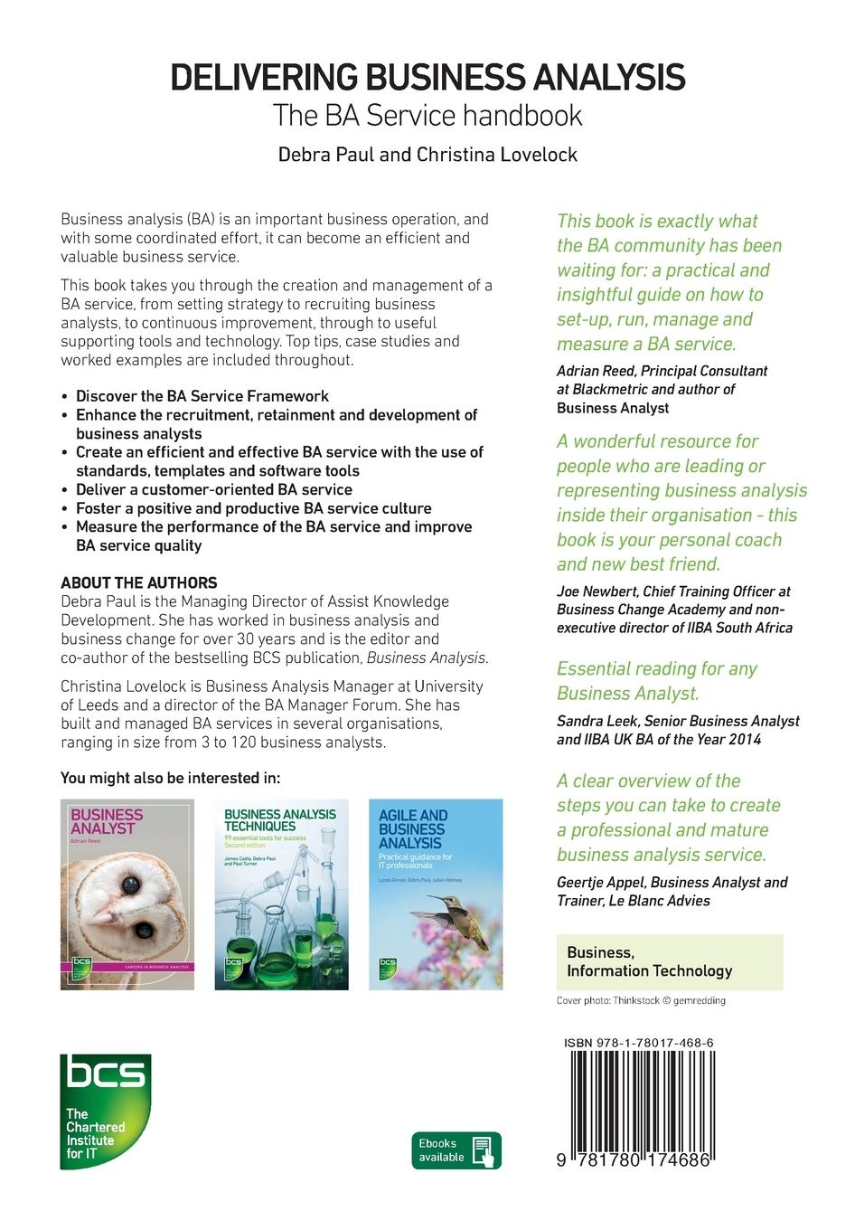 Rückseitencover Delivering Business Analysis