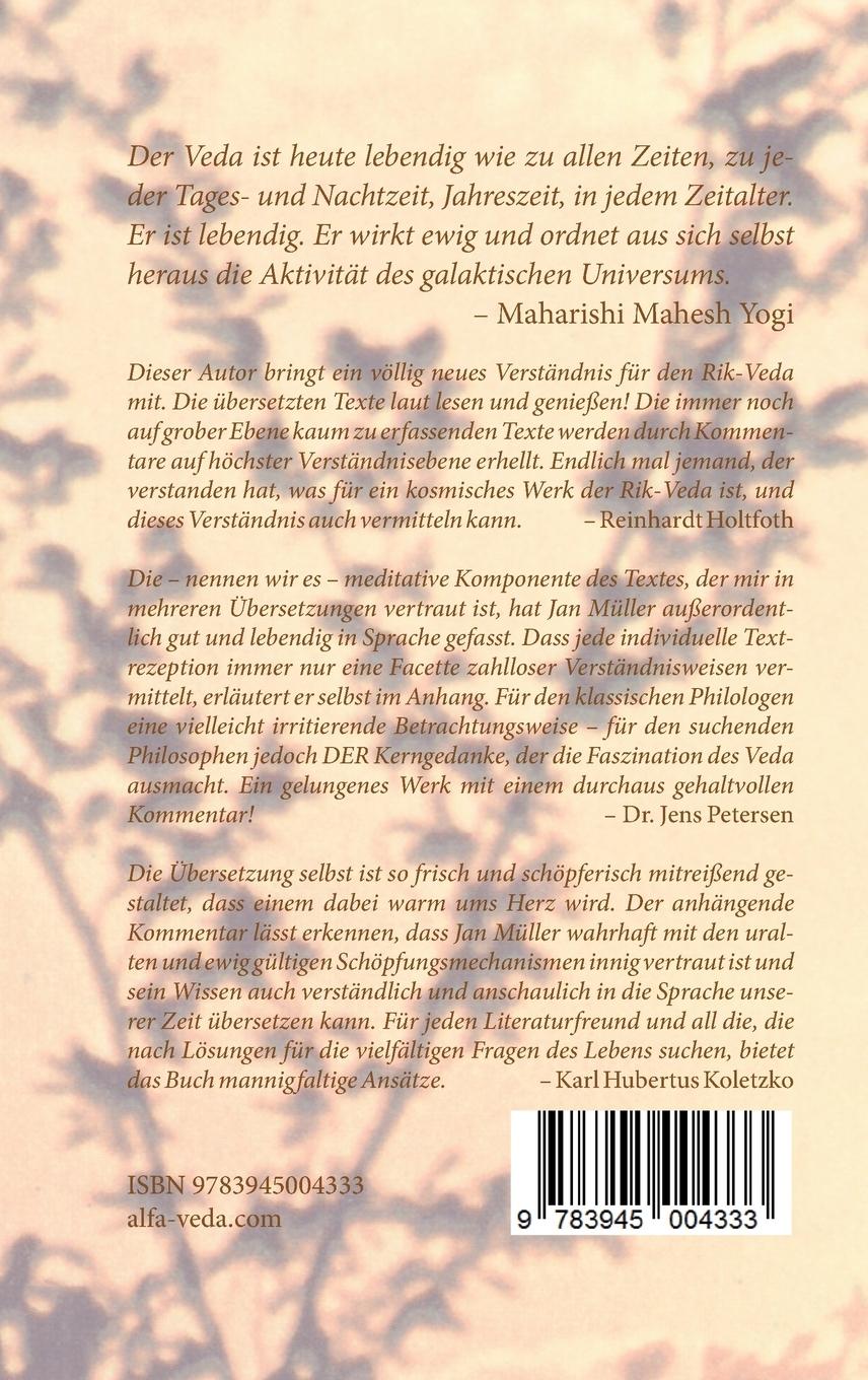 Rückseitencover Rik Veda Neuntes und Zehntes Mandala