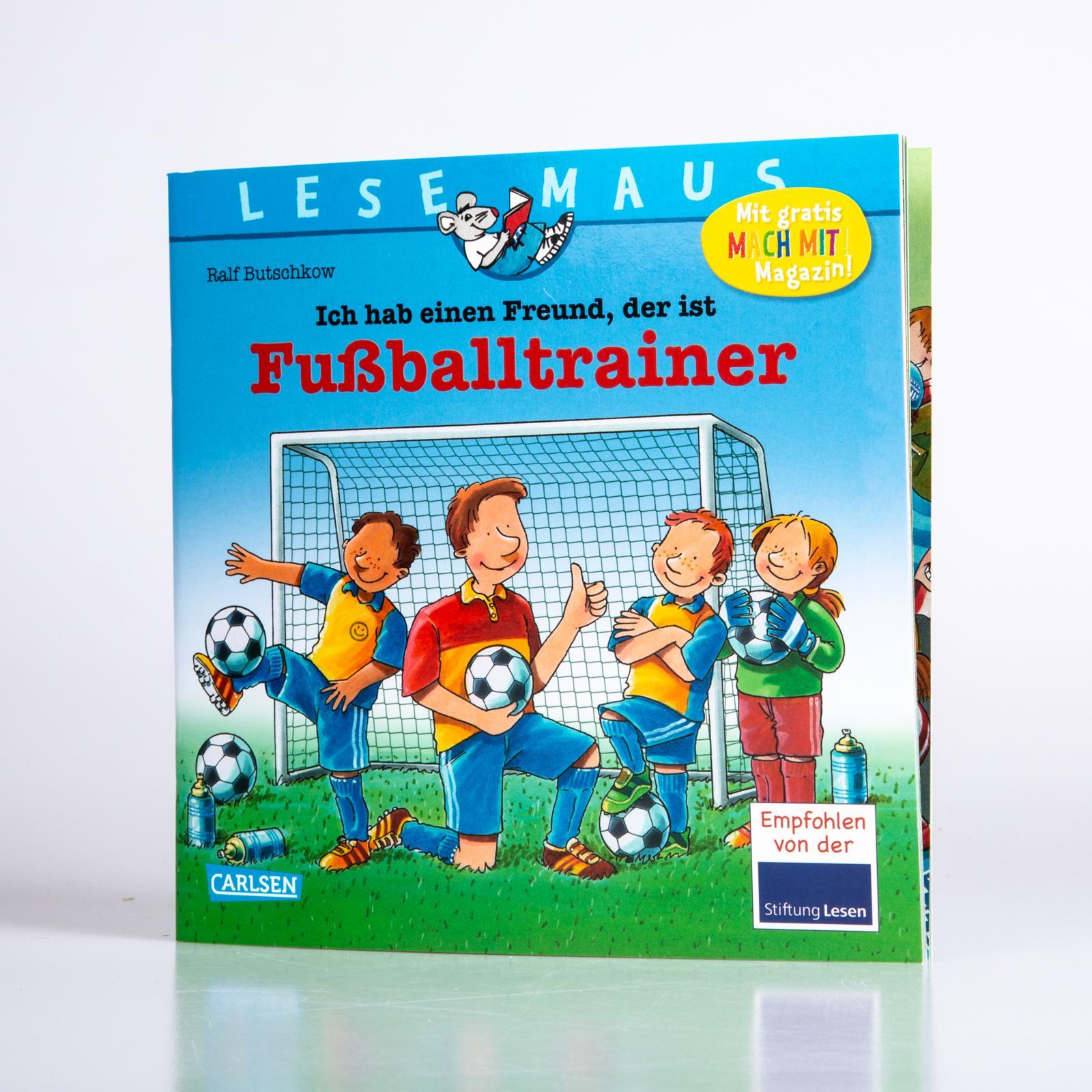 Beispielinhalt (Bild) LESEMAUS 102: Ich hab einen Freund, der ist Fußballtrainer