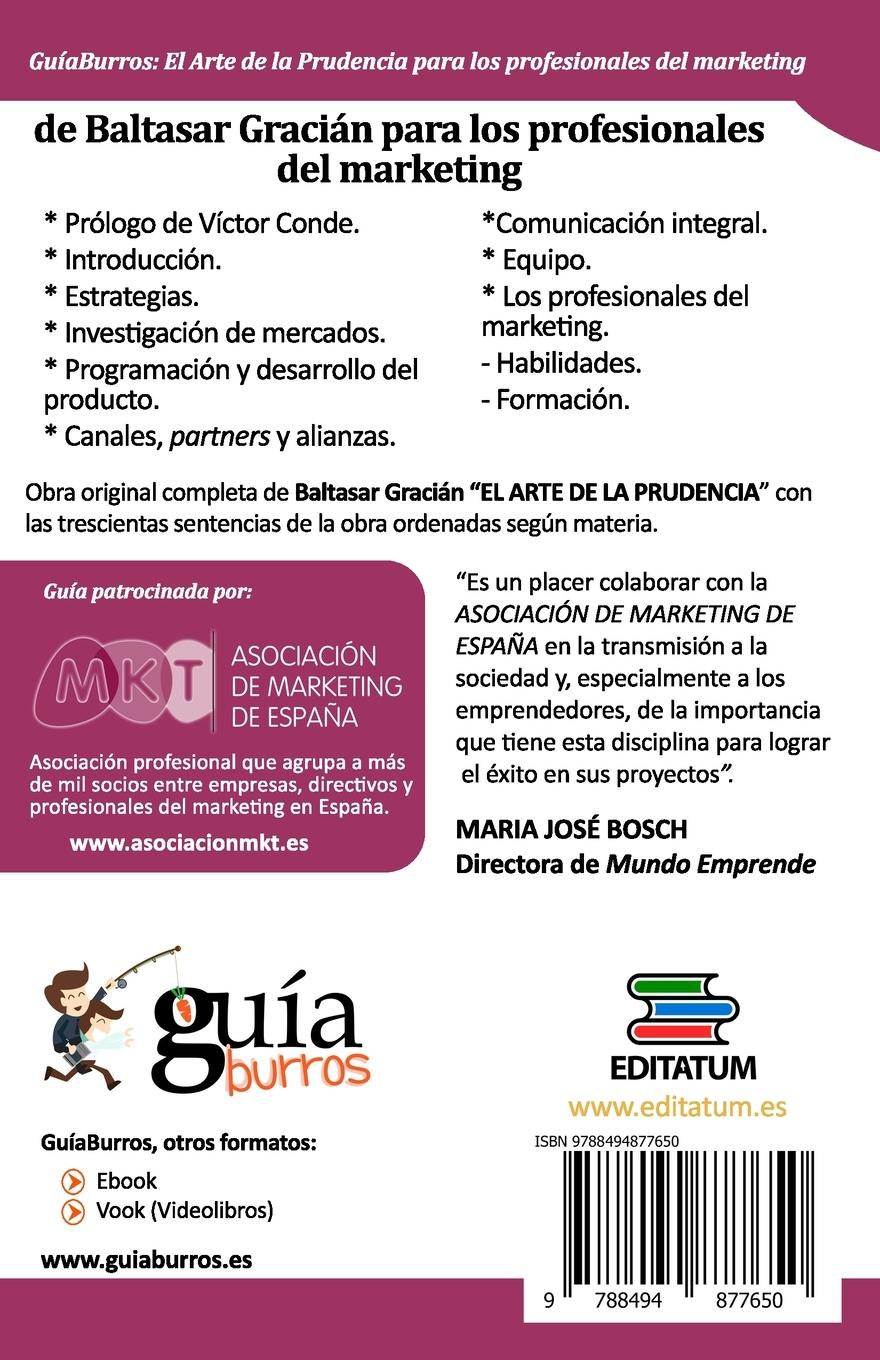 Rückseitencover El arte de la prudencia en marketing : el libro de Baltasar Gracián para los profesionales del marketing