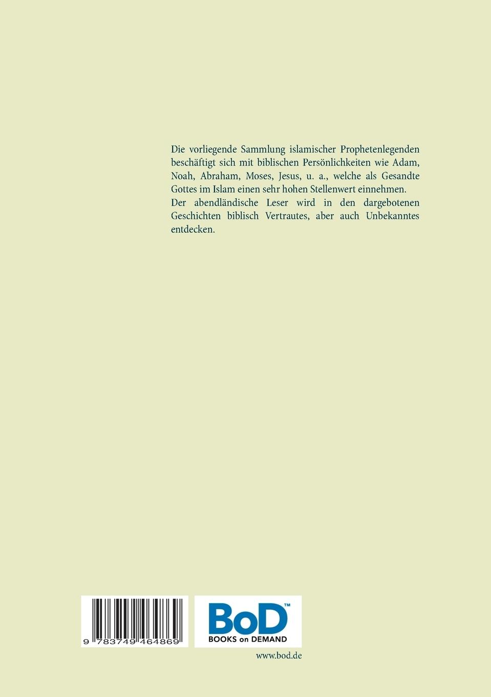 Rückseitencover Prophetenlegenden des Islam