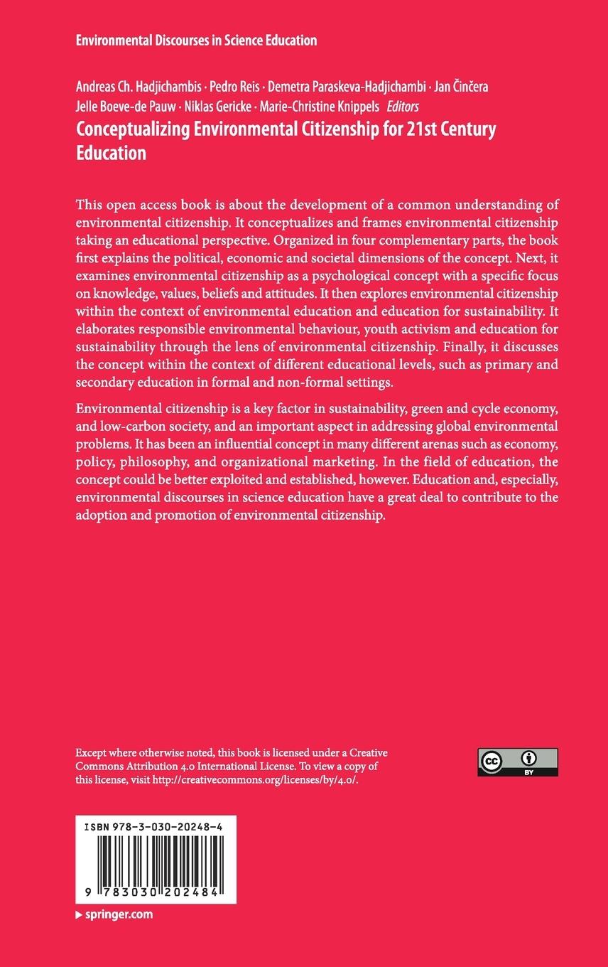 Rückseitencover Conceptualizing Environmental Citizenship for 21st Century Education