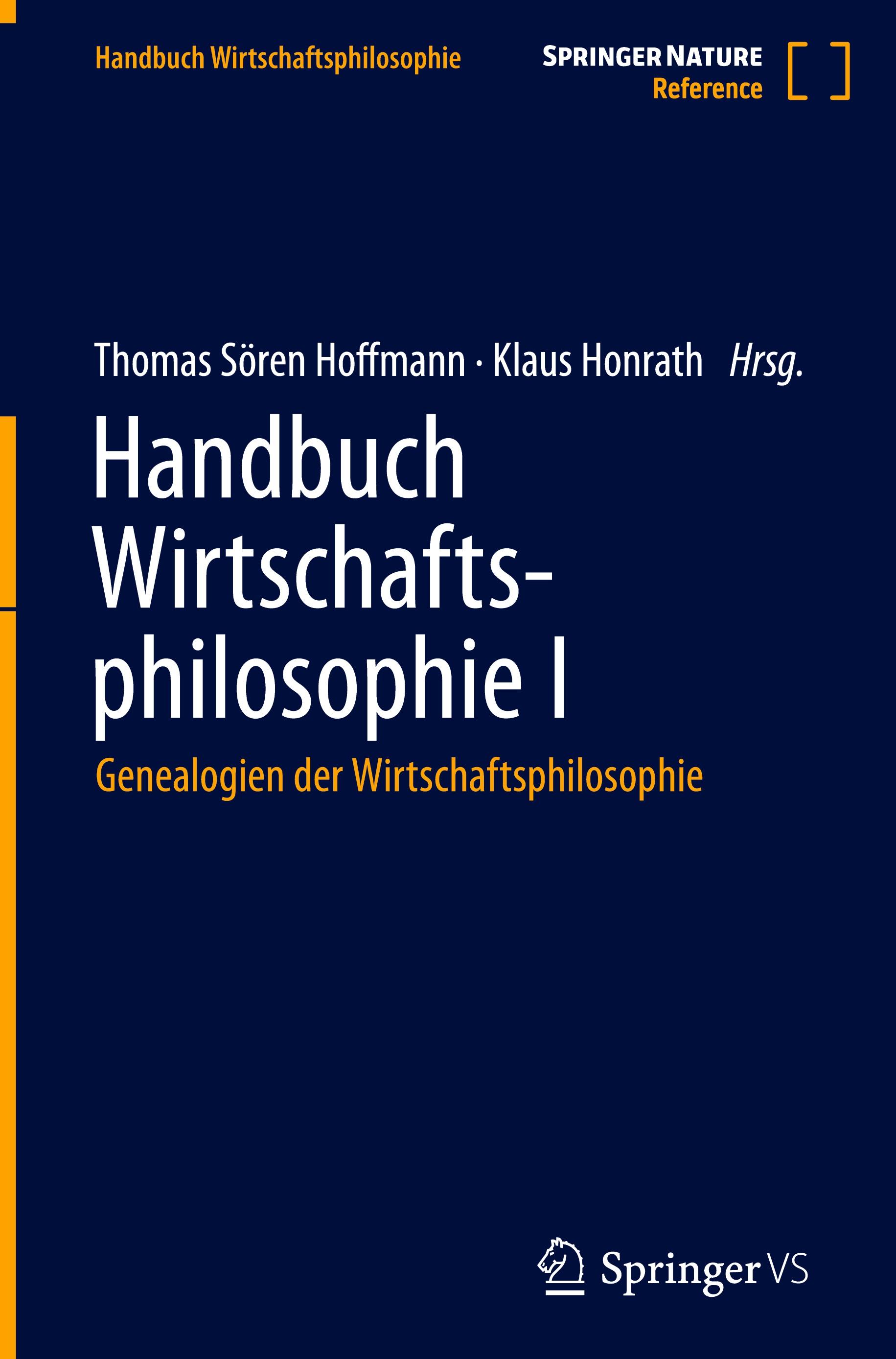 Vorderes Coverbild Handbuch Wirtschaftsphilosophie I