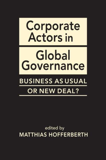 Vorderes Coverbild Corporate Actors in Global Governance