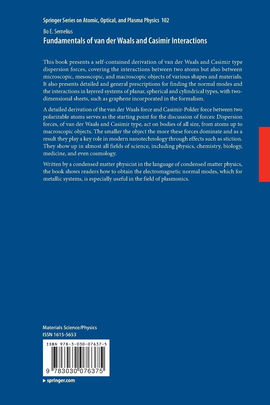 Rückseitencover Fundamentals of van der Waals and Casimir Interactions