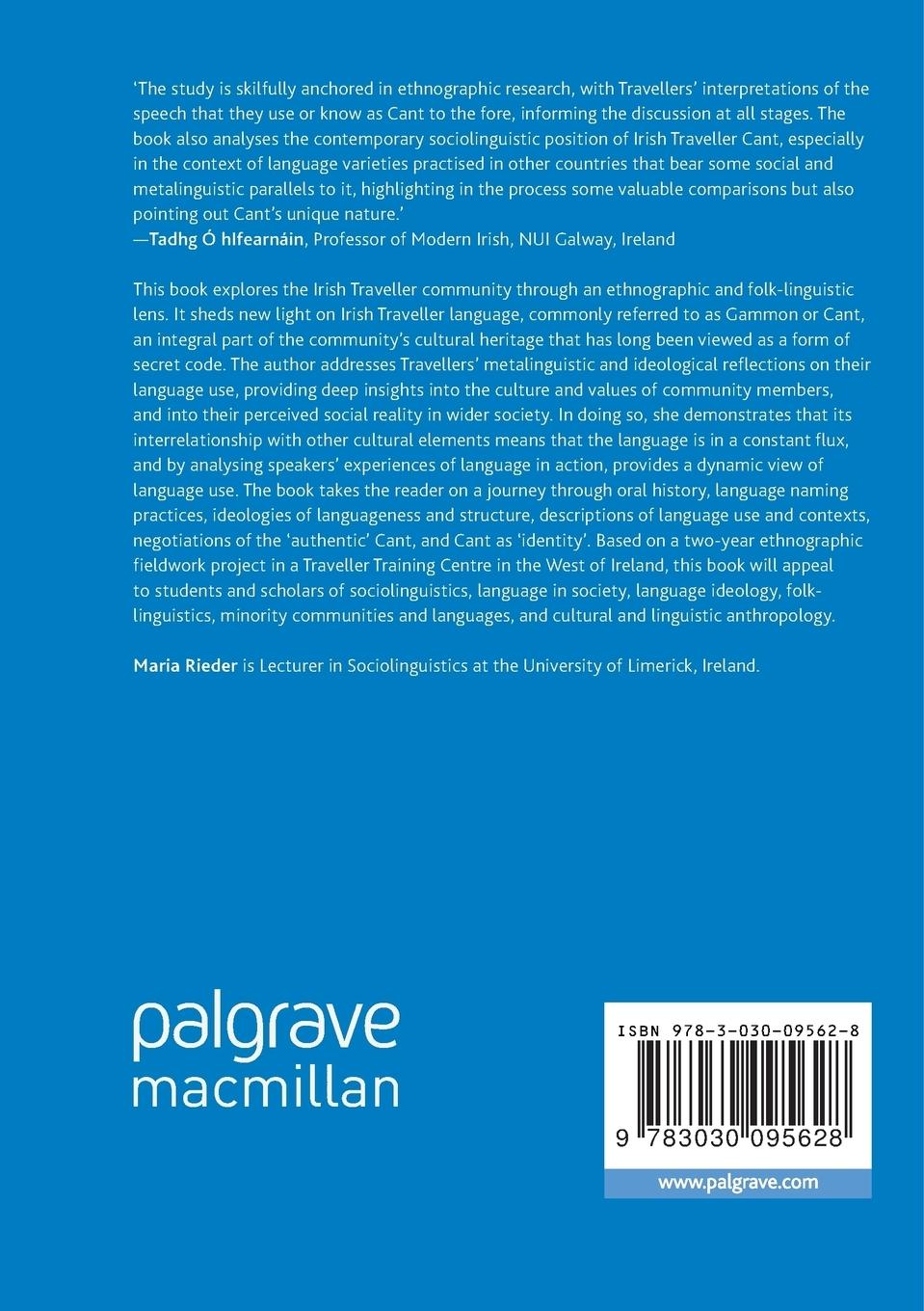 Rückseitencover Irish Traveller Language