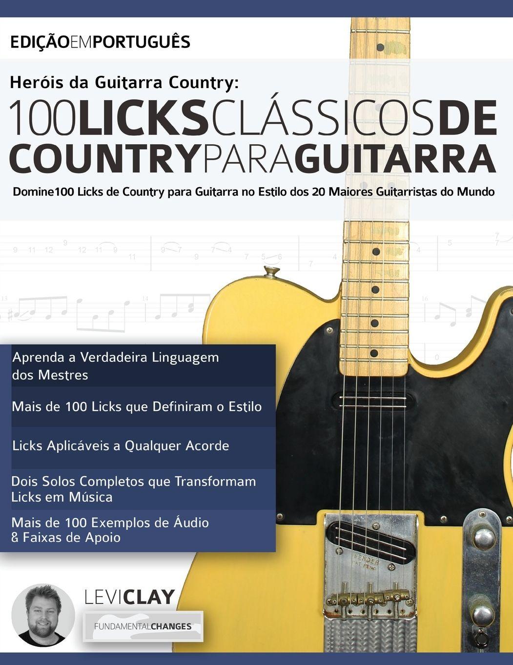 Vorderes Coverbild Hero¿is da Guitarra Country - 100 Licks Cla¿ssicos de Country Para Guitarra