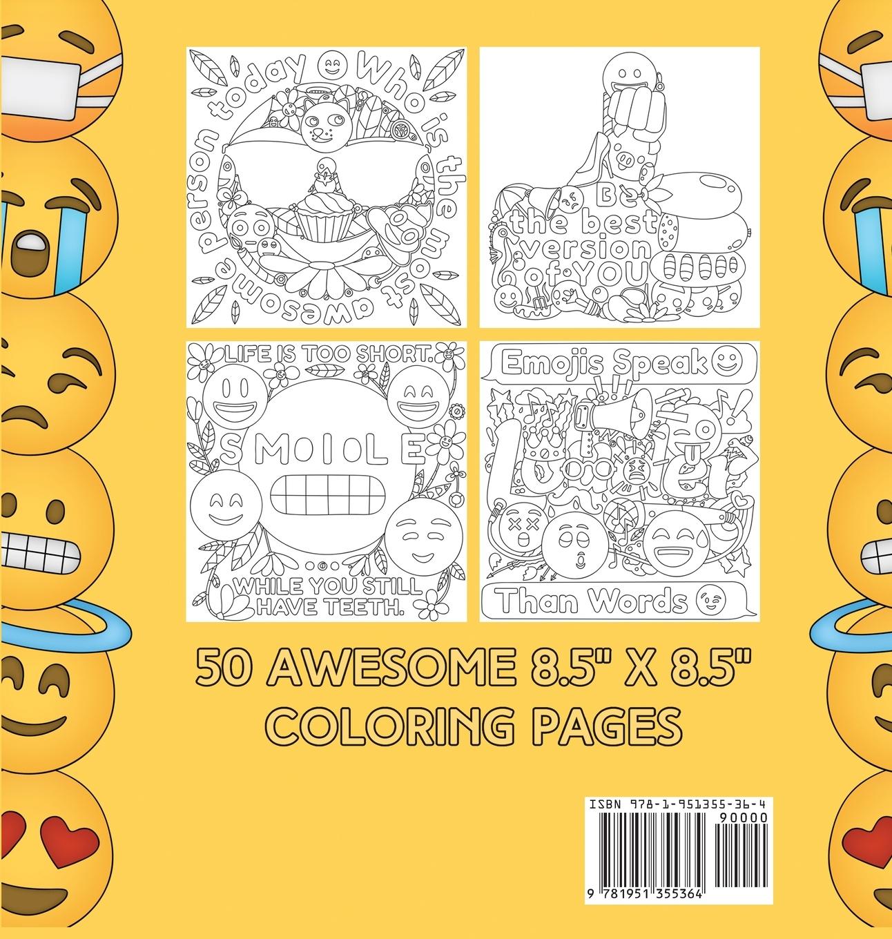 Rückseitencover Emoji Coloring Book