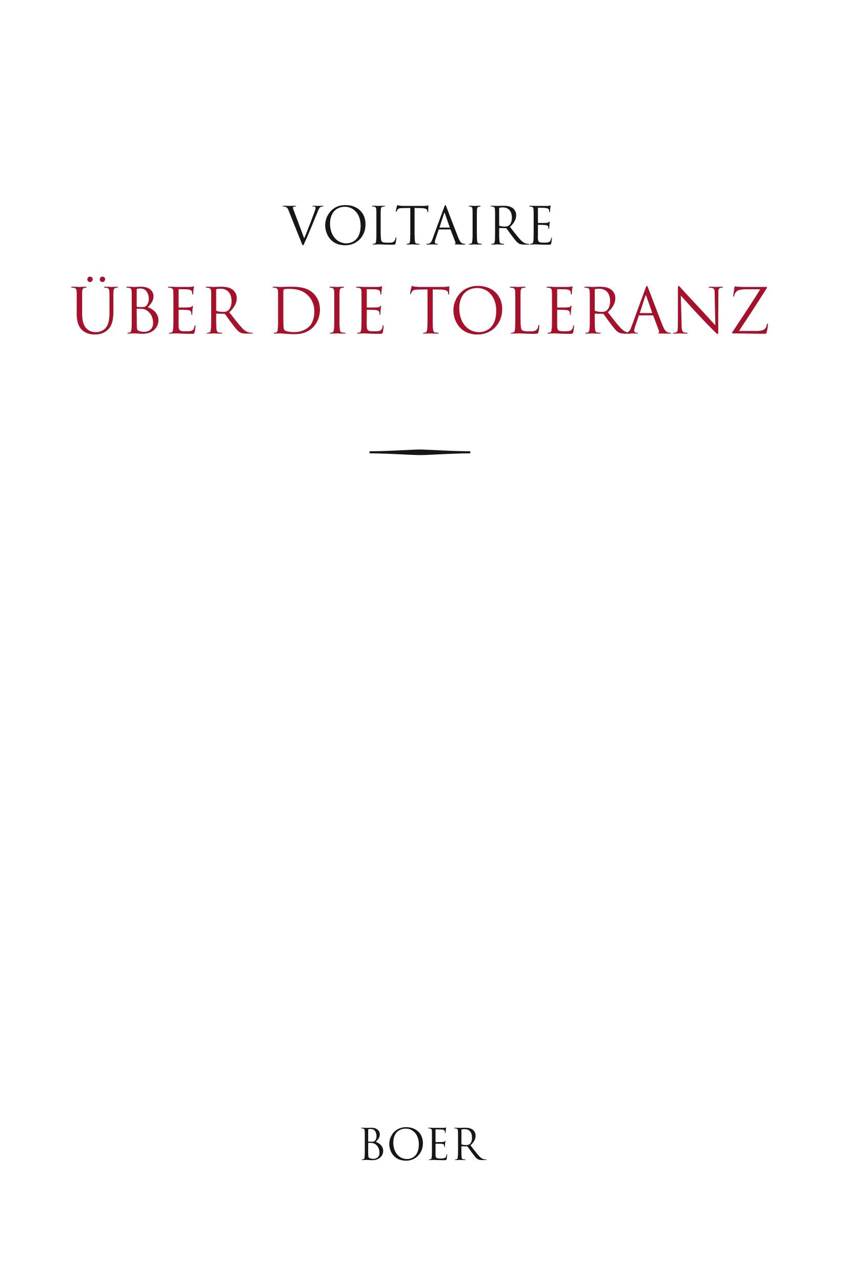 Vorderes Coverbild Über die Toleranz
