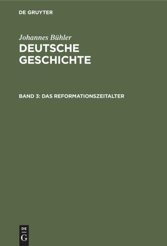 Vorderes Coverbild Das Reformationszeitalter