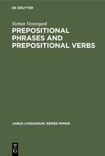 Vorderes Coverbild Prepositional Phrases and Prepositional Verbs