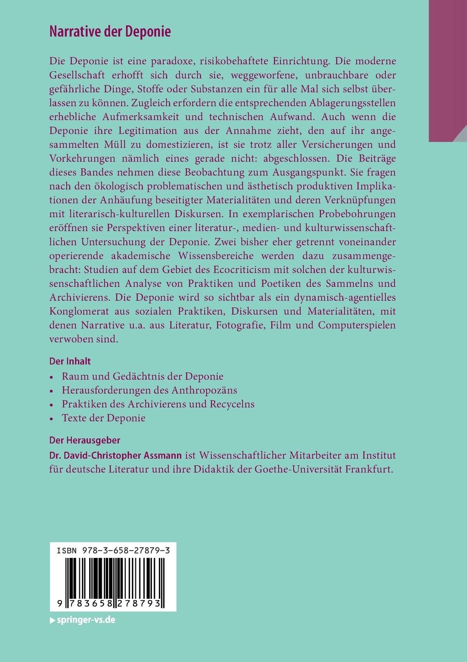 Rückseitencover Narrative der Deponie