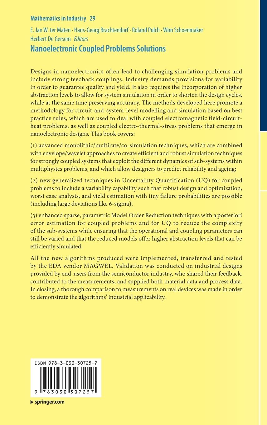 Rückseitencover Nanoelectronic Coupled Problems Solutions